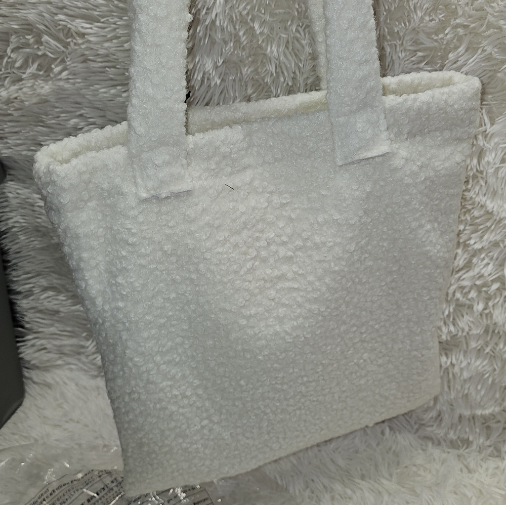 Cinnamoroll Faux Shearling Tote Bag Sanrio Hello Kitty Kawaii Y2K Travel Bag - Picture 7 of 10